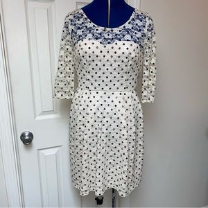 Betsy Johnson Lace Polka Dot Sweetheart Dress size 10